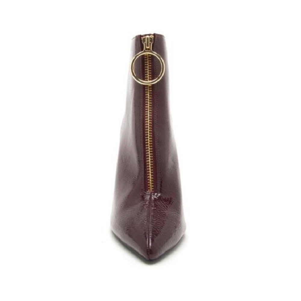 Burgundy booties PU LEATHER - Picture 4 of 8
